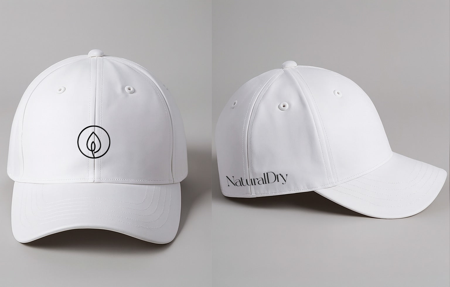 Gorra blanca bordada Naturaldry
