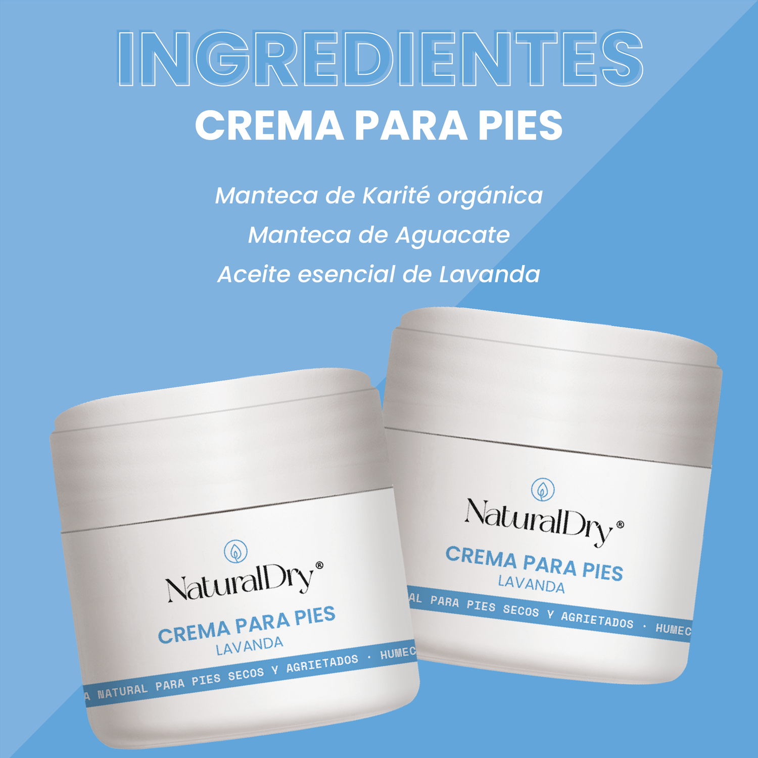 Crema natural para pies resecos - vegana