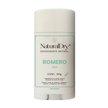 1 Desodorante natural MEN en barra - Aroma Romero con ALUMBRE