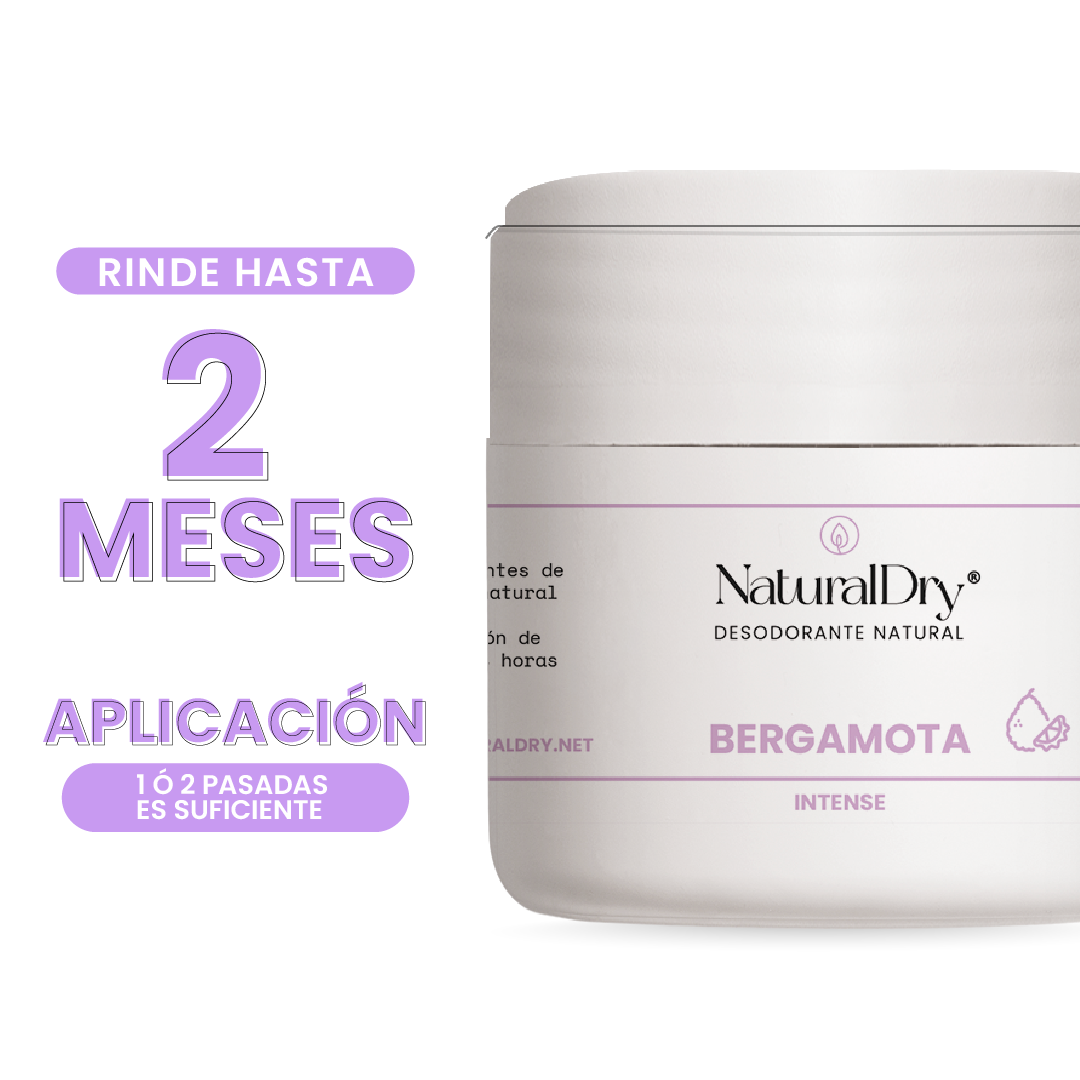 Desodorante natural MUJER INTENSE en crema - Aroma Bergamota con ALUMBRE