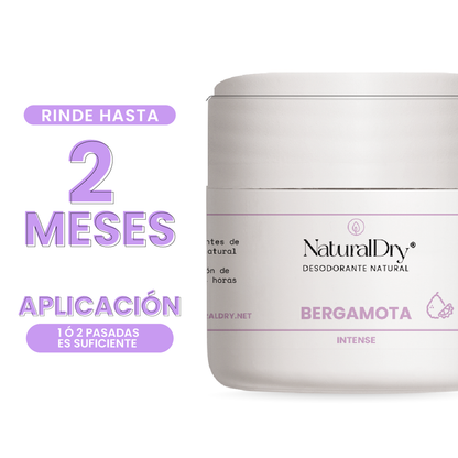 Desodorante natural MUJER INTENSE en crema - Aroma Bergamota con ALUMBRE