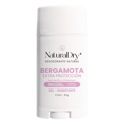 Desodorante natural MUJER INTENSE en barra - Aroma Bergamota con ALUMBRE