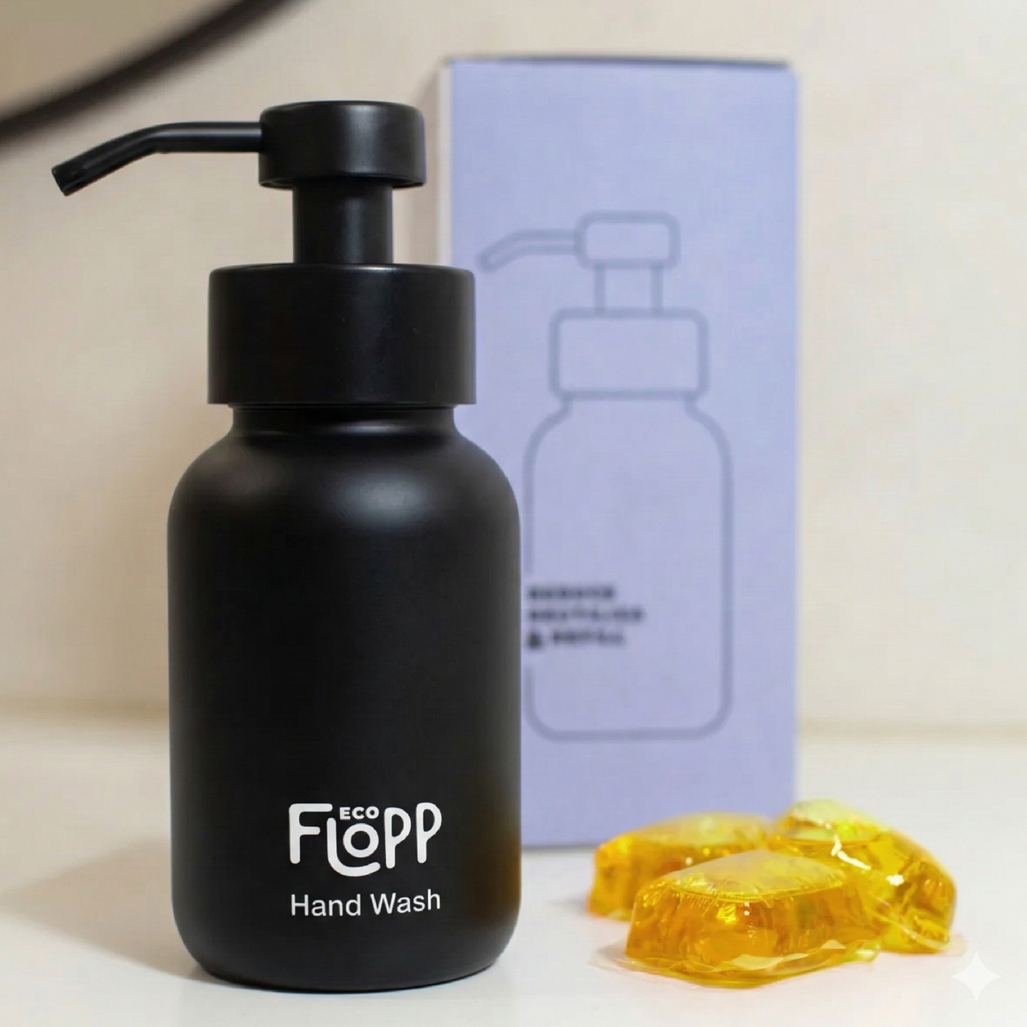 FLOPP jabon manos botella + dos capsulas bambú