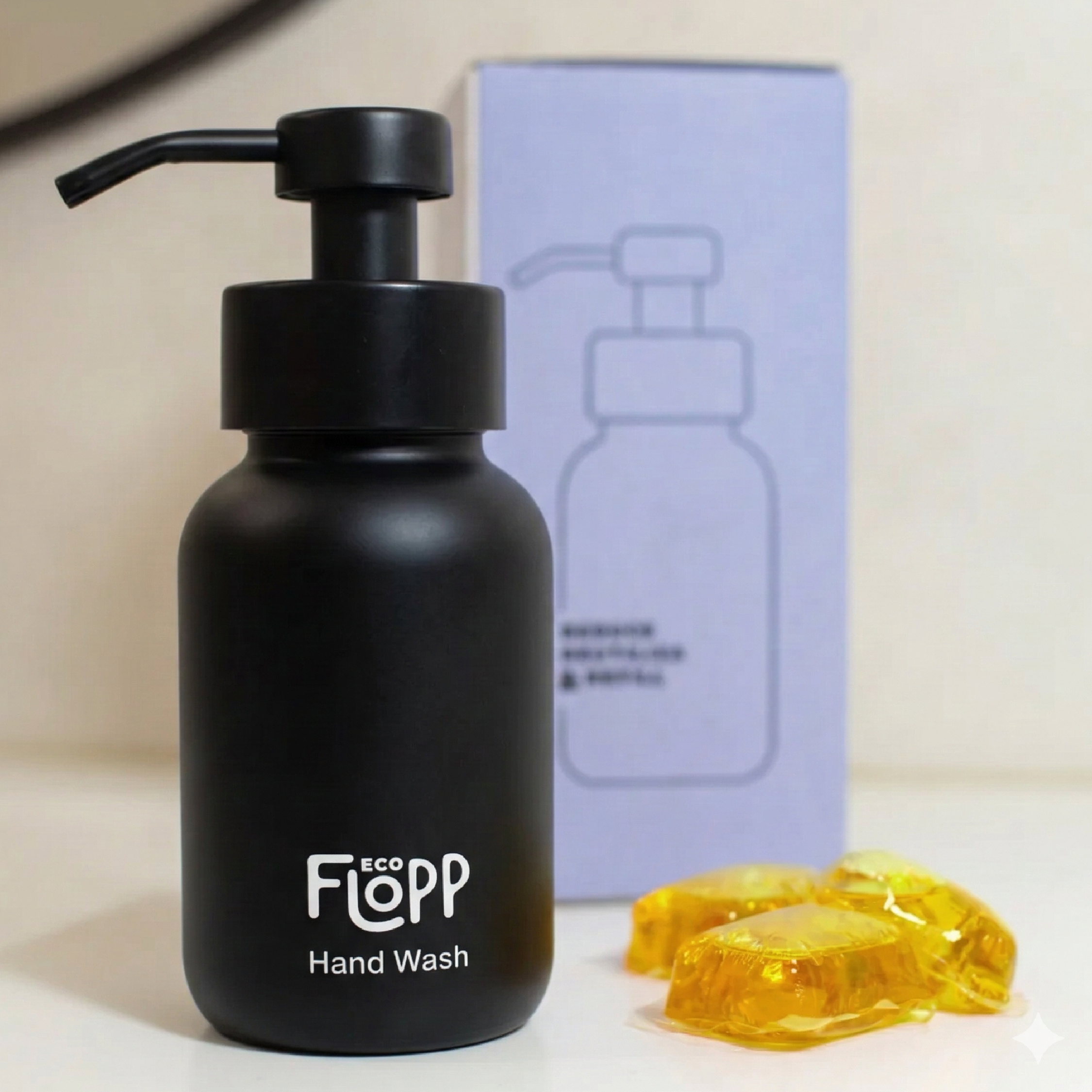 FLOPP jabon manos botella + dos capsulas bambú