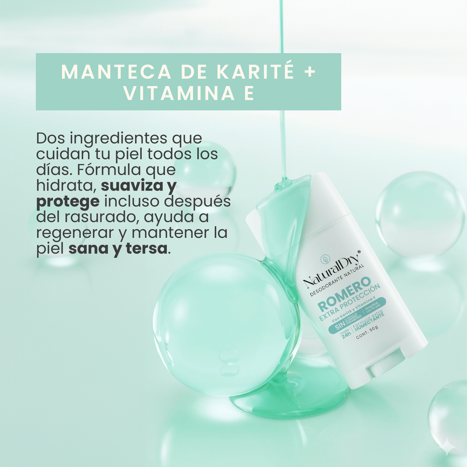 Desodorante natural MEN en barra - Aroma Romero con ALUMBRE