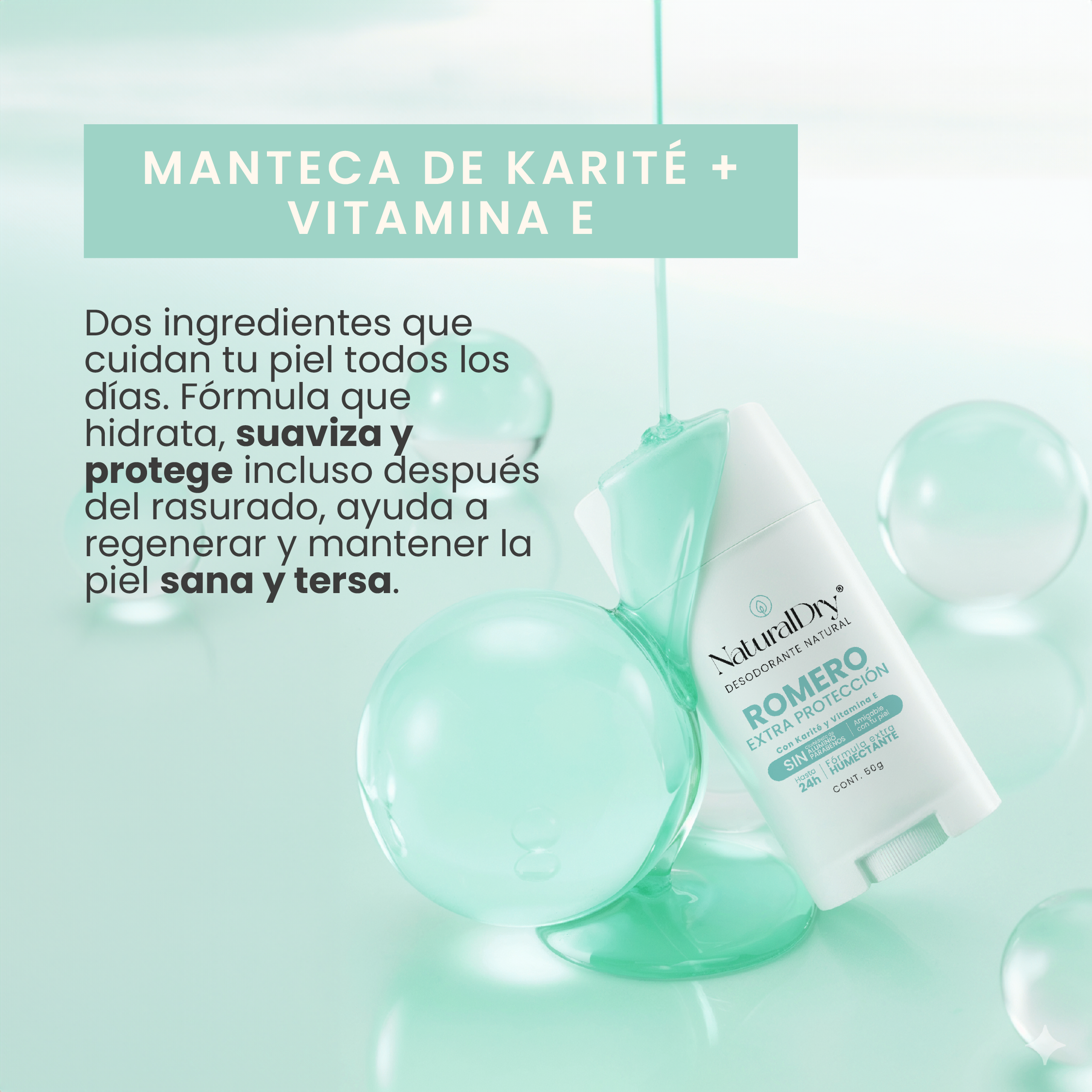 Desodorante natural MEN en barra - Aroma Romero con ALUMBRE