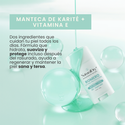 Desodorante natural MEN en barra - Aroma Romero con ALUMBRE