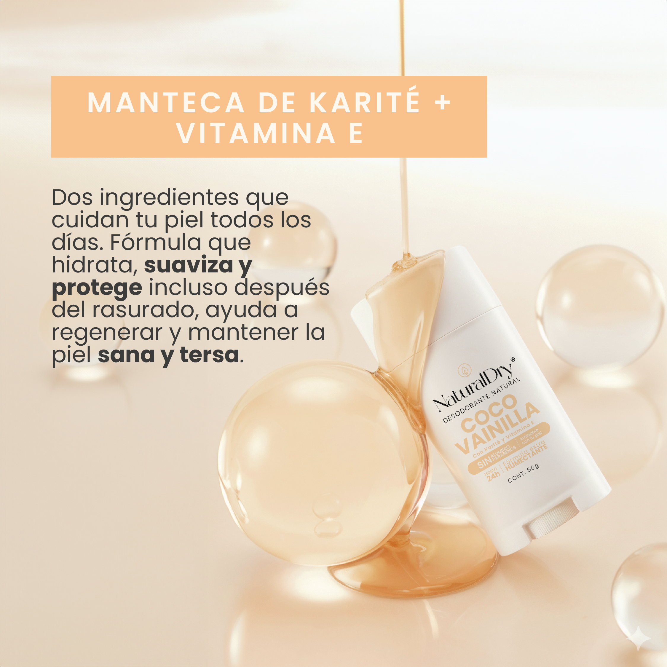 Desodorante natural NaturalDry en barra - Coco-Vainilla