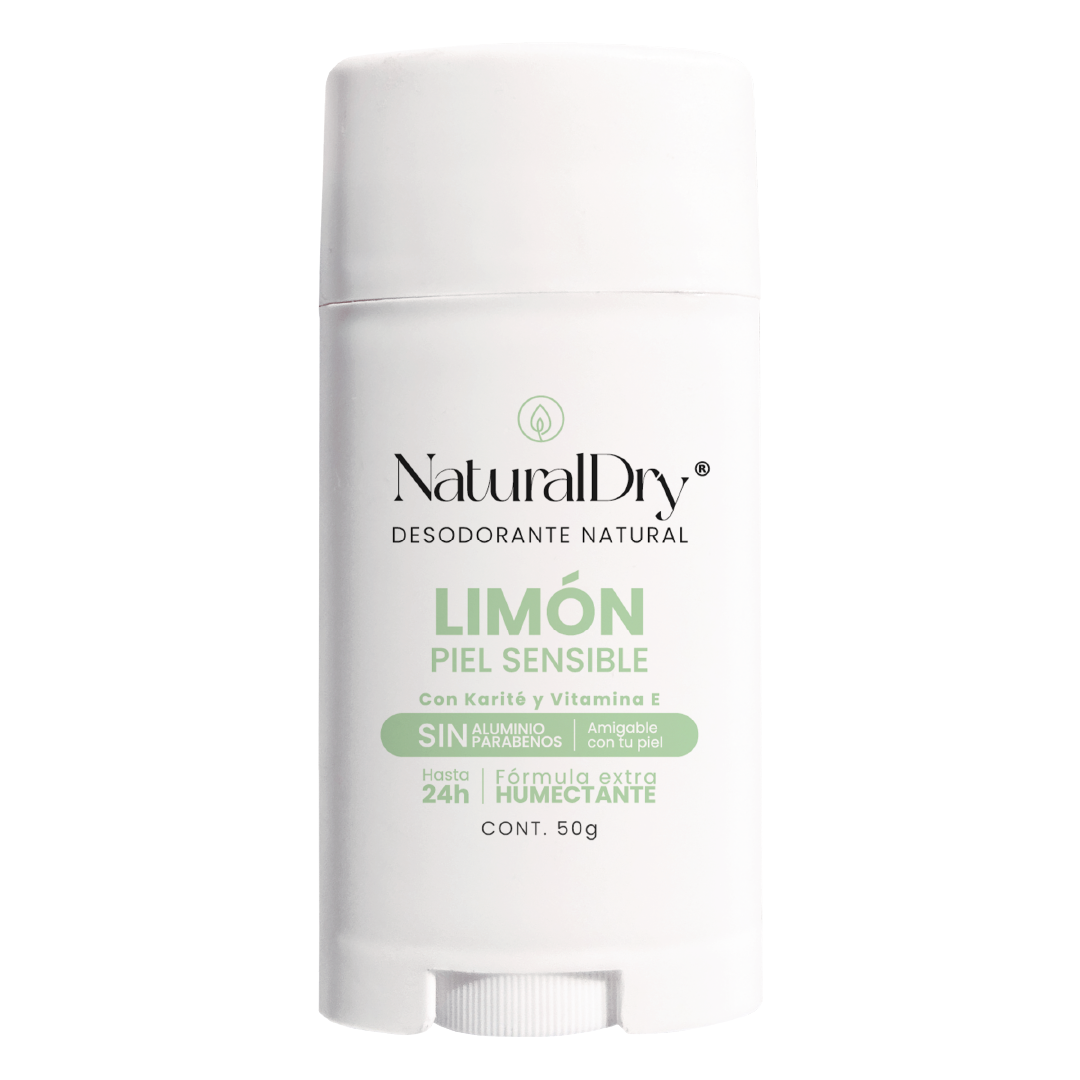 Desodorante natural en barra - limón - sin bicarbonato de sodio
