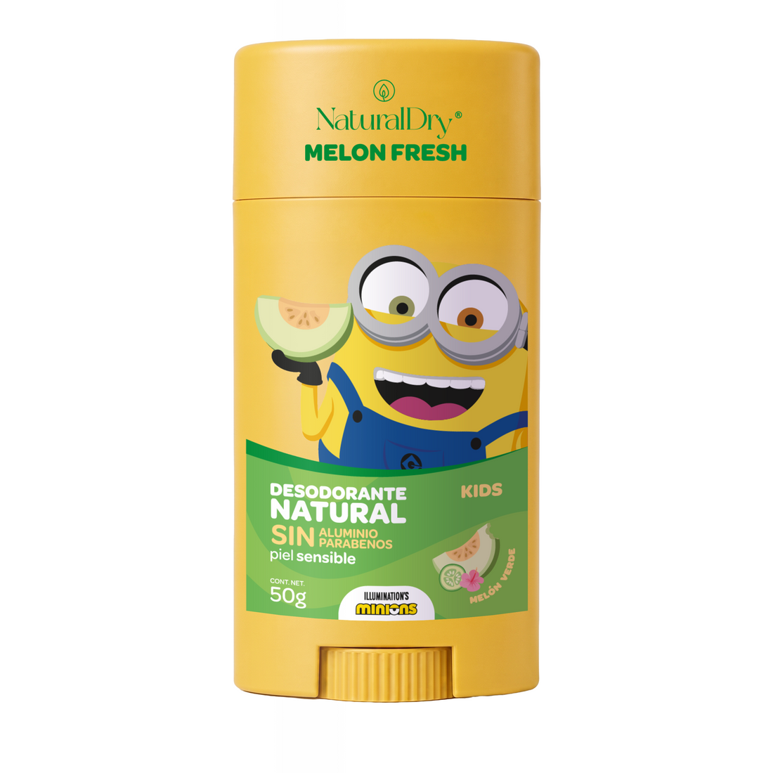 Desodorante natural corporal en barra Kids - Minions - Melon Fresh - piel sensible