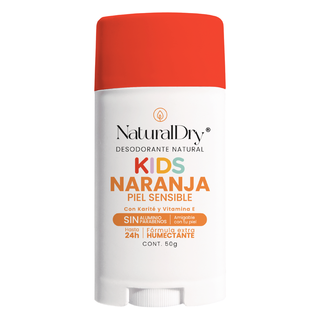Desodorante natural corporal en barra - niños piel sensible - naranja