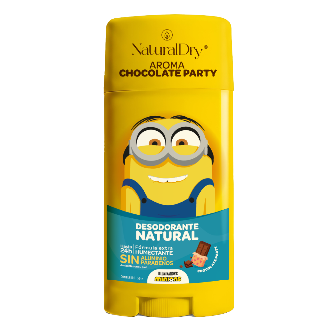 Desodorante natural corporal en barra Kids - Minions - Chocolate party - piel sensible