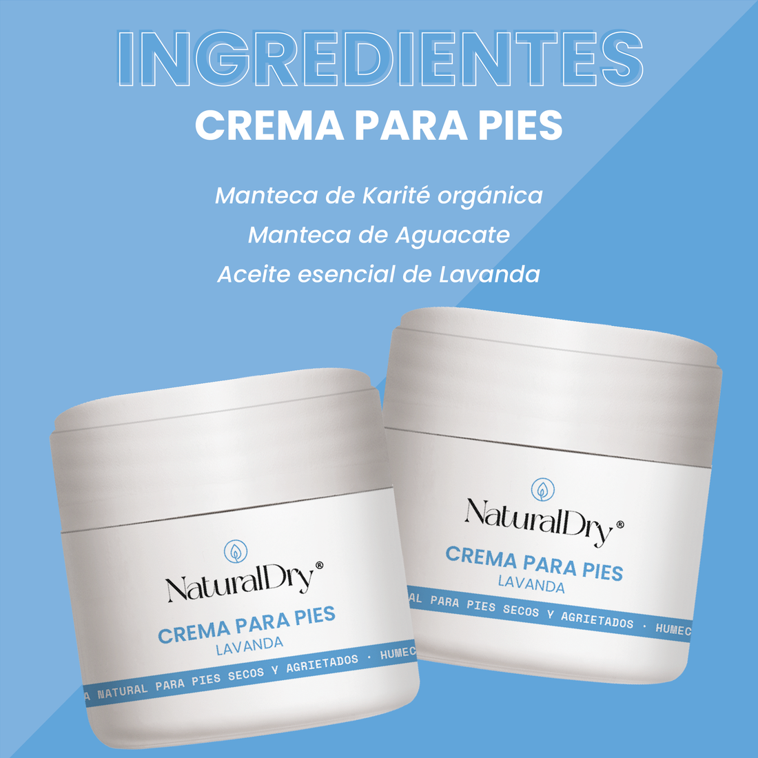 Crema natural para pies resecos - vegana